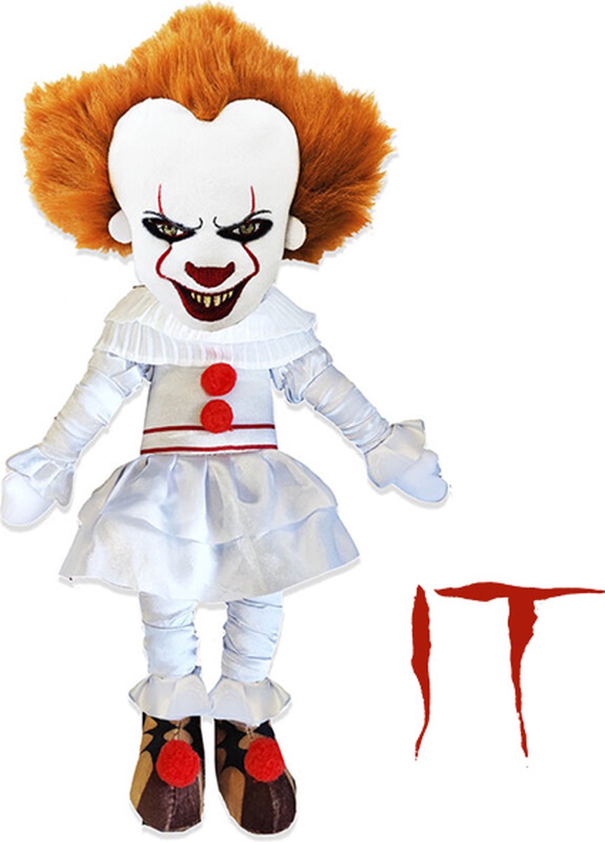 IT Clown Pennywise Pluche Knuffel 34 cm {Horror Movie Plush Toy | Speelgoed Knuffelpop voor kinderen jongens meisjes | IT, Penny Wise, Clowns, Thriller}